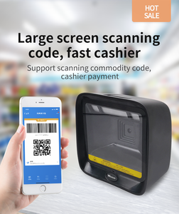 QR <strong>Code</strong> and <strong>Code</strong> 128 Barcodes 32bit Desktop Omnidirectional Barcode Scanner Supermarket Table Top Barcode Scanner - Product Image 2