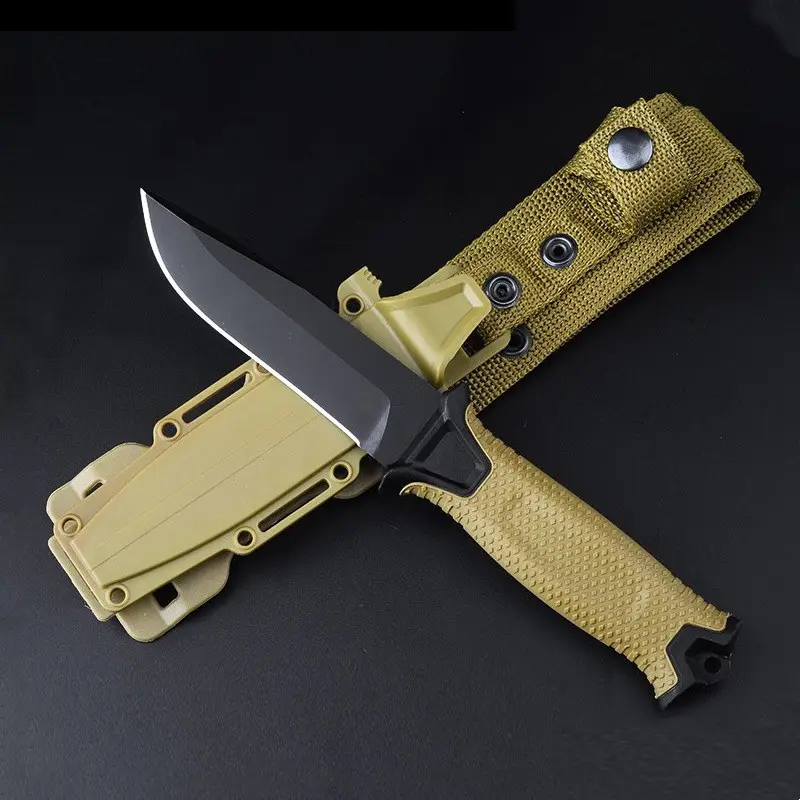 Fixed Blade Knife ABS Handle 12C27 Blade Outdoor Survival Hunting Knife EDC Tool tactical pocket knife survival