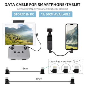 Veri kablosu IOS tip-c adaptörü tel konektörü Tablet telefon D J I Mini 3 Pro/Mavic 3 klasik/Mini 2/hava 2S/OSMO cep 2 - Product Image 5