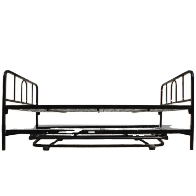 steel bed bunk ajustable double decker push and pull out trundle bed metal single bunk bed frame