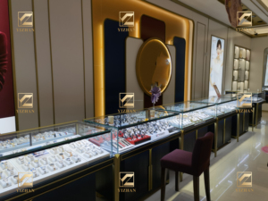 来源工厂定制Delux金属珠宝展示柜豪华商店玻璃展示柜金表发光二极管轻型木柜 - Product Image 5
