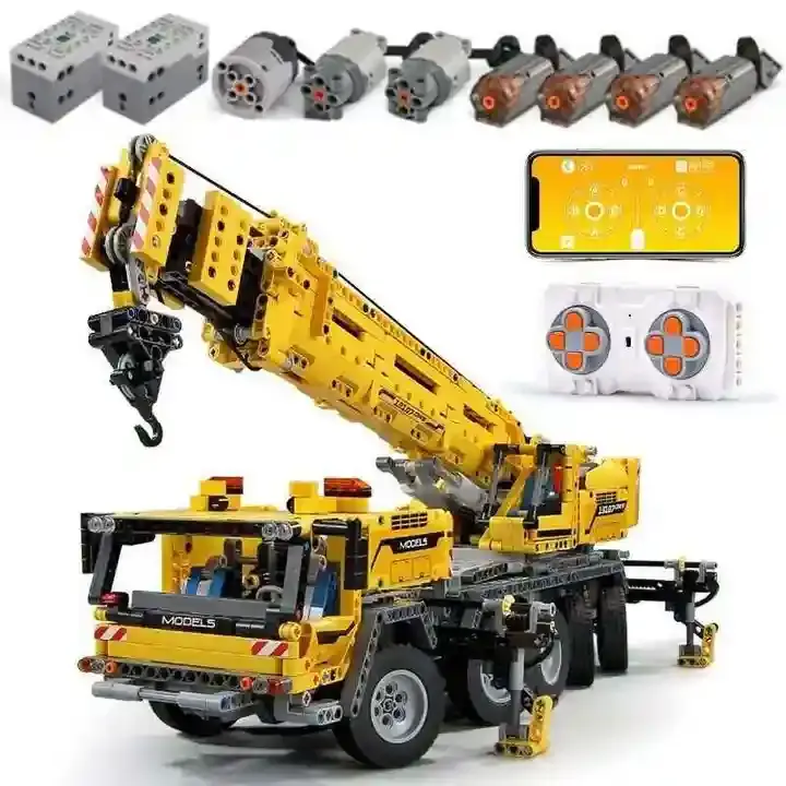 Mould King 13107, grúa de Control remoto de alta tecnología, camión, vehículo de construcción, modelo de bloques de construcción, adultos y niños, regalos de juguete DIY
