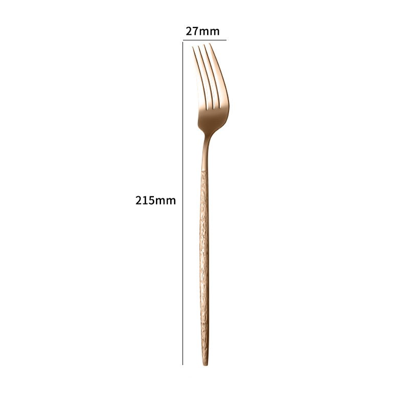 dinner fork -- rose gold