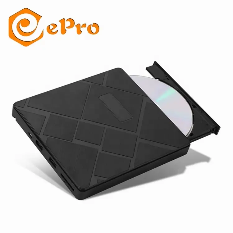 2023 ePro EDD13 Unidad de DVD externa USB3.0 Tipo-C CD/Reproductor de CD-RW de la popular Grabadora portátil delgada para iMac Laptop mini pc