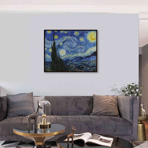 <strong>Vincent</strong> Willem Van Gogh's Famous 'Star Moonlight' Classical Oil Painting Reproduction Custom Model Number Canvas Support Base - Product Image 2