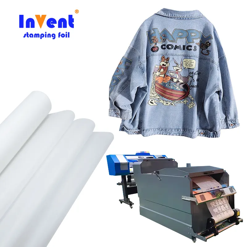 Harga bagus gulungan lembar Film DTF kertas Transfer panas 60cm untuk Kaus dengan Printer Inkjet Digital Epson Dtf