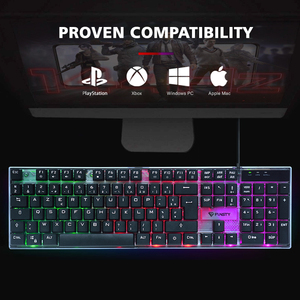 Geimer-Teclado mecánico Rgb Para juegos de PC, Teclado numérico con cable Usb brillante, 104 teclas - Product Image 2