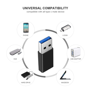 类型C母转USB3.0公适配器USBC充电数据USBC转换器USB A转USB C适配器