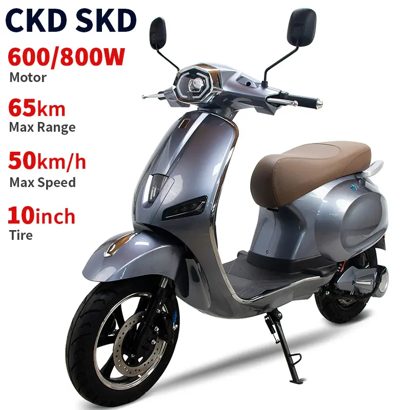 CKD SKD 10/12 inç 600/800W 2 koltuk hareketlilik scooter 48/60V 50km/s hız 65km aralığı ithalat çin elektrikli motosiklet