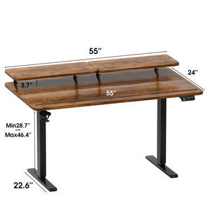 AJUNION Electric Standing Höhen verstellbarer Computer tisch mit Speicher funktion Starker Rahmen Glatter ergonomischer Hub tisch - Product Image 2
