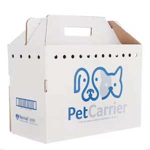 Özelleştirilmiş taşınabilir Pet hediye kutuları kabartmalı kedi ve köpek ulaşım araçları ev kullanımı için karton ambalaj - Product Image 1