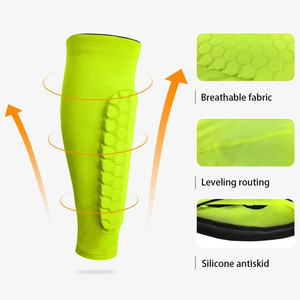 Özel futbol tekmelik ile EVA malzeme sıkıştırma buzağı kol ve futbol bacak kayışı koruyucu pedleri Brace destek - Product Image 5