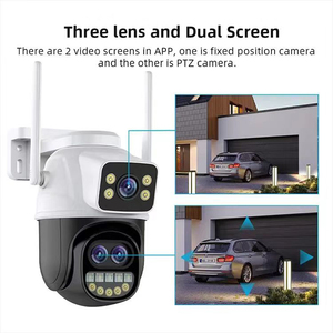 9MP ICSEE กลางแจ้ง 10X ซูมออปติคอลการตรวจสอบกล้องวงจรปิด WIFI PTZ สามเลนส์สามหน้าจอกล้องรักษาความปลอดภัยเครือข่าย - Product Image 3