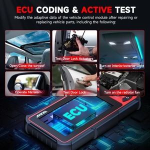 ANCEL DS300 OBD 2 Escáner OBD2 Automotriz Herramienta de diagnóstico de coche Prueba bidireccional Lector de código de motor Herramienta de programación de llaves IMMO