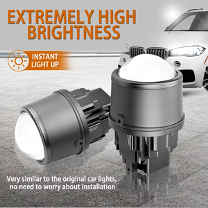 ไฟตัดหมอก LED แบบ Bi 3.0นิ้ว, มาใหม่ A80ไฟตัดหมอกพร้อมพัดลม3สีลำแสงสูงอัตโนมัติ60W เลนส์สำหรับขับขี่รถยนต์ - Product Image 6