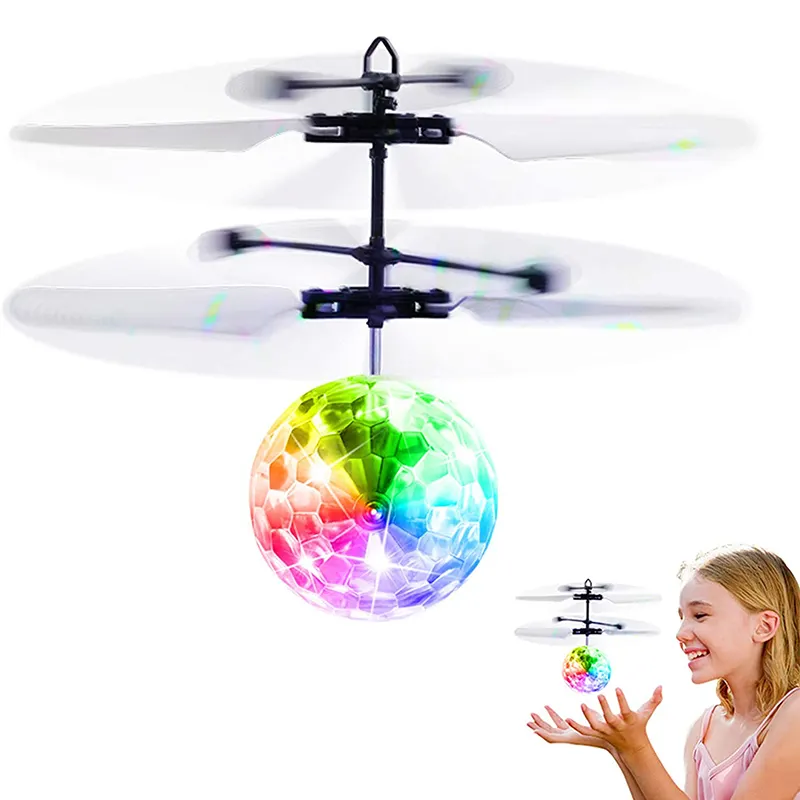 Rc Vliegend Speelgoed Handcontrole Helikopter Easter Game Licht Up Bal Drone Infrarood Inductie Vliegende Bal Speelgoed Voor Kinderen