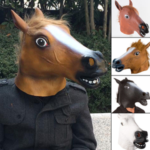 หน้ากากพลาสติกหัวม้าน่ากลัวอุปกรณ์เสริมเครื่องแต่งกายคอสเพลย์สำหรับตกแต่งงานปาร์ตี้สำหรับวันฮาโลวีนและวันโกหก - Product Image 6