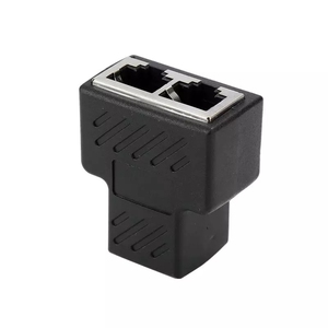 ตัวแยกอะแดปเตอร์เครือข่าย1ถึง2 RJ45,ตัวเชื่อมต่อสายเคเบิลแยกสายเคเบิลตัวเชื่อมต่อส่วนขยายเครือข่ายอีเธอร์เน็ต LAN พอร์ตคู่ปลั๊ก - Product Image 5