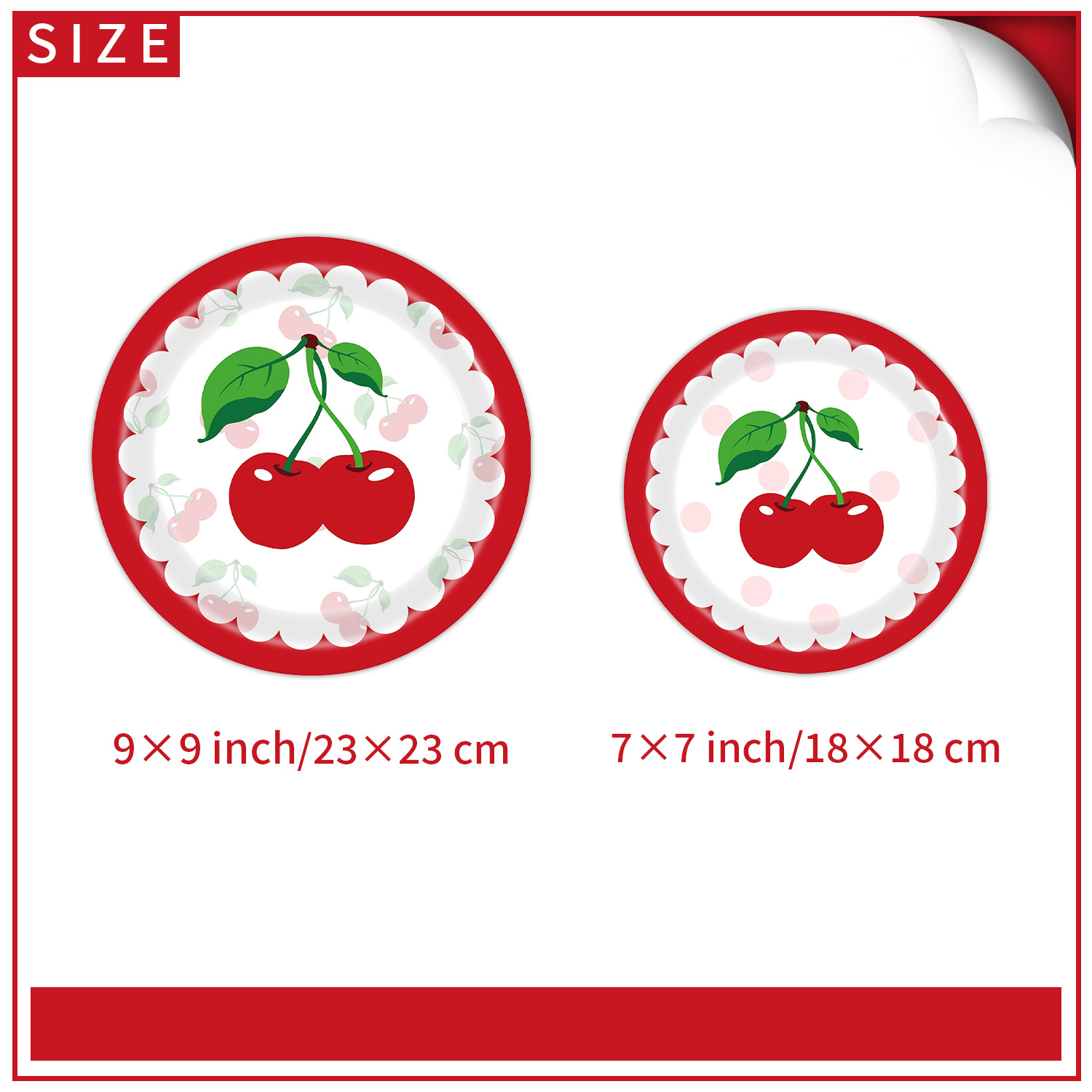 rojo 7 pulgadas * 10 piezas