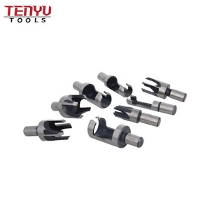 8Pcs Tapered <strong>Taper</strong> 5/8&quot; 1/2&quot; <strong>3</strong>/8&quot; 1/<strong>4</strong>&quot; Drill Bit Cutting Tool Round Tube Type Wood Plug Cutter Set with Straight Shank - Product Image 2