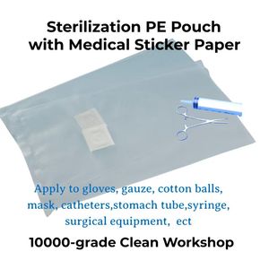 Envelope Transparente Médico para Esterilização de Plasma PE para Gaze, Esponjas, Seringas e Dispositivos em Autoclave Sem Indicador - Product Image 3