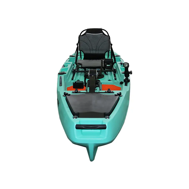 2023 Hot Pedal Kayak per la pesca 10.5FT Sit on Top monoposto Kayak da pesca in plastica con pedalata e ruota