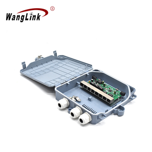 Wanglink FTTH Support PoE IN&amp; PoE OUT 15V-48V 100Mbps 7Port Reverse PoE+1 Gigabit Uplink Port PCB Board with IP65 Waterproof Box - Product Image 2