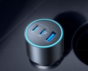 Anker ที่ชาร์จในรถยนต์แบบเร็ว167.5W 2A1C Piq 3.0 2 USB-C 1 USB-A เหมาะสำหรับมือถือ Huawei Xiaomi Apple Android และคอมพิวเตอร์ - Product Image 1