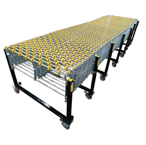 Rueda de patín, transportador flexible, transportador de rodillos telescópico para carga de contenedores de camiones, descarga - Product Image 1