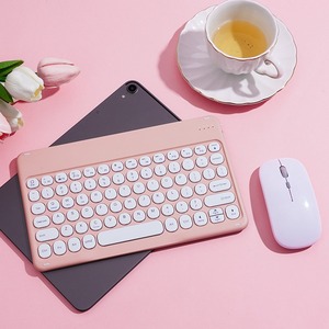 Mini teclado Bluetooth Teclas redondas Teclado recargable inalámbrico Bluetooth de 10 pulgadas Teclado de diseño compacto Delgado verde oscuro