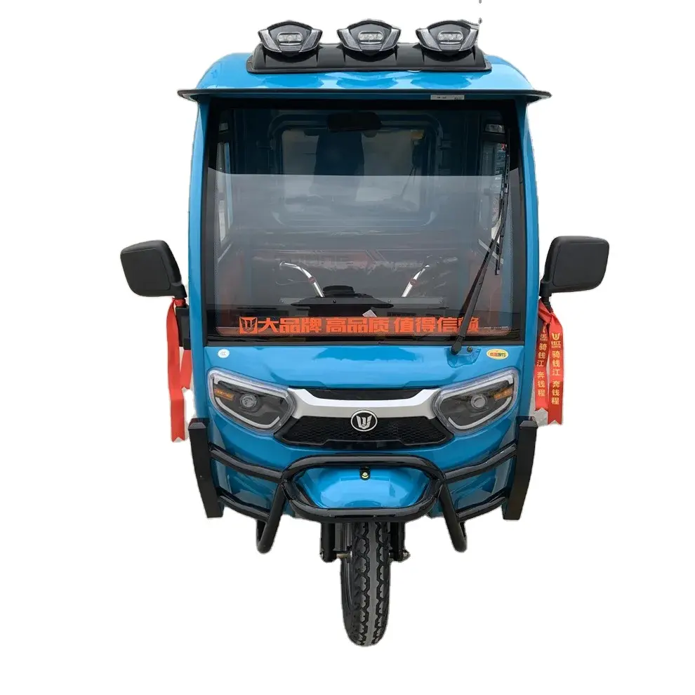 2024 Offre Spéciale fermé 3 roues tricycle électrique Express Tricycle vélo/livraison de nourriture Cargo Tricycle batterie au plomb utilisée dans la voiture