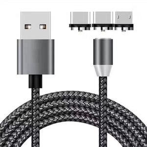 Yüksek kaliteli manyetik tip C 2A şarj Led 3 1 çoklu manyetik Usb şarj kablosu veri kablosu için - Product Image 1