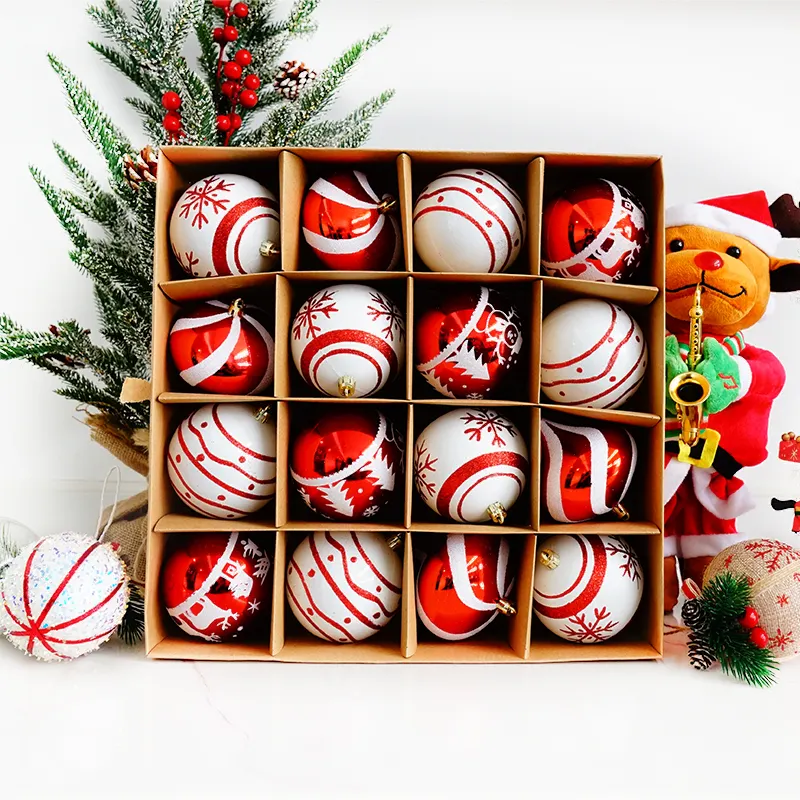 Bolas de Natal Bolas de Navidad kerstbal Ouro Plástico Natal Decorações enfeites de luxo Bolas Para Decoração De Árvore De Natal