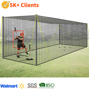 Tragbarer Baseball- & Softball-Schlagkäfig 22 Fuß x 12 Fuß x 8 Fuß mit Öffnung für <span class=keywords><strong>Pitching</strong></span>-Maschine, Schlagkäfig-Netz - Product Image 1