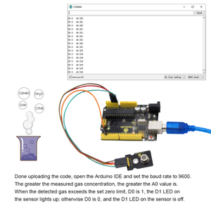Keyestudio MS1100 Formaldehyde Toluene Methane Ethanol Benzene Tobacco VOC Gas Sensor for <strong>Arduino</strong> for Microbit - Product Image 6