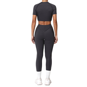 Mùa Thu Cát Mới Mùa Đông Túi Khỏa Thân Phù Hợp Yoga Đặt Eo Cao Nhanh Khô Chạy Thể Thao Tập Thể Dục Quần Áo Hai Mảnh Bộ - Product Image 5