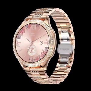 Nuova Donna Arrivo Nuova Signora Smartwatch Bracciale Due Cinghie BT Chiama Fitness Bracciale Tracker 1.32 Pollici AK53 Orologio Intelligente per le Donne - Product Image 1
