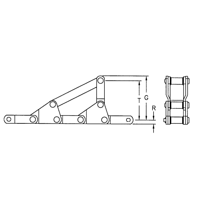 Welded Steel Mill Chain With Side Lift Attachment