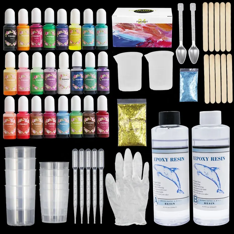 Fabrication OS-820 kit de résine époxy 1:1 AB 408ml DIY Glue Toolkit coulant mastic