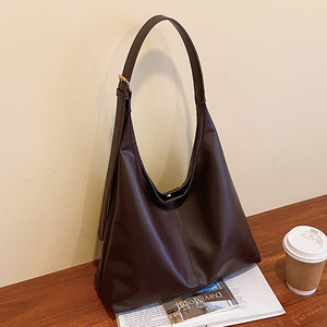 Vintage Women's Tote Bag 2025 Popular Korean Style with Zipper Closure Underarm Bag with <strong>Textuality</strong>