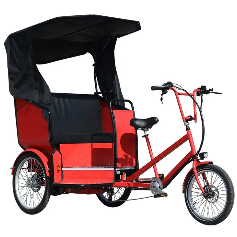 500w elettrico 3 ruote Taxi pedali Taxi bici 2 passeggeri pedicab Taxi bici risciò