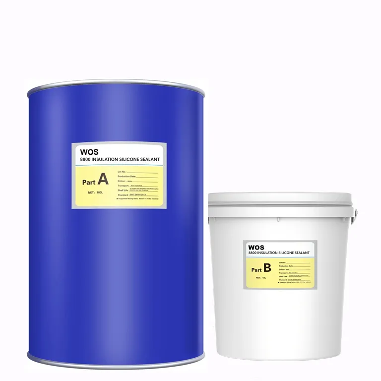 Dua-komponen cepat kering silikon Sealant Drum struktural perekat untuk isolasi kaca silikon Glaze 0mm