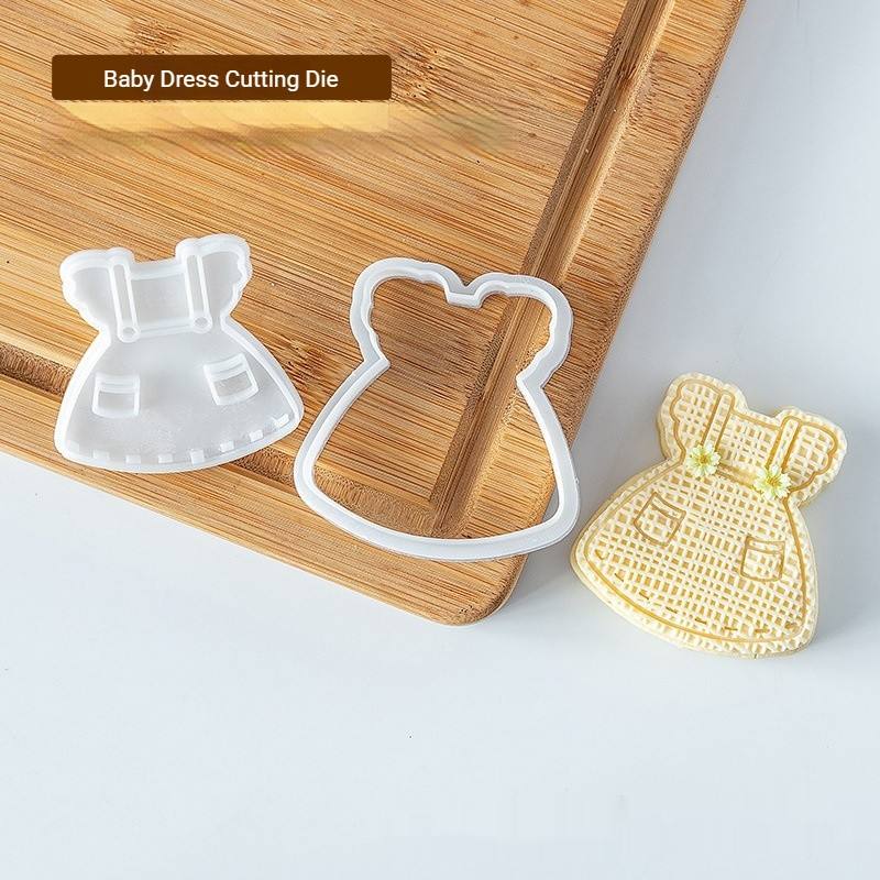 PC004 robe bébé - découpe + moule à pression