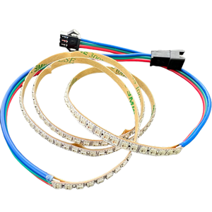 150個のLED/WS2812C-2020//LEDアドレス可能ピクセルストリップ; フレキシブル/DC5V/ RGBフルカラー/IP20/ WHITE PCB/ 4mm幅PCB/長さ0.5m/ - Product Image 2