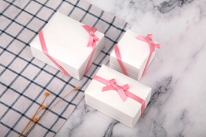 <strong>Custom</strong> Pink Polyester Ribbon Pre-Tied Floral Stretch <strong>Loop</strong> for Weddings <strong>Bows</strong> with <strong>Elastic</strong> and Small <strong>Bows</strong> in a Packing Box - Product Image 6