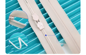Fabrika toptan gizli Zip 3 # dantel kenar fermuar yakın uçlu çok renkli naylon görünmez fermuarlar için giysi - Product Image 3