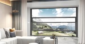 JYing Intelligent Electric Remote Controlled Lift and Lower <strong>Window</strong> Double Pane Glass Vertical Lifting <strong>Window</strong> - Product Image 4