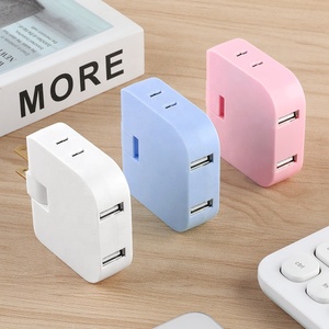 Cantell US Plug 180 Degree <strong>Rotatable</strong> <strong>Socket</strong> <strong>with</strong> Usb Converter 3 in 1 US Extension Plug Multi-Plug Mini Outlet <strong>Adapter</strong> <strong>Sockets</strong>