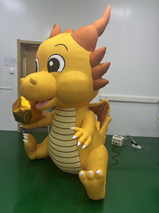 Dễ thương Linh Vật Trang phục khổng lồ <span class=keywords><strong>Inflatable</strong></span> lửa rồng Air Blower quảng cáo khuyến mãi nhân vật phim hoạt hình inflatables - Product Image 2