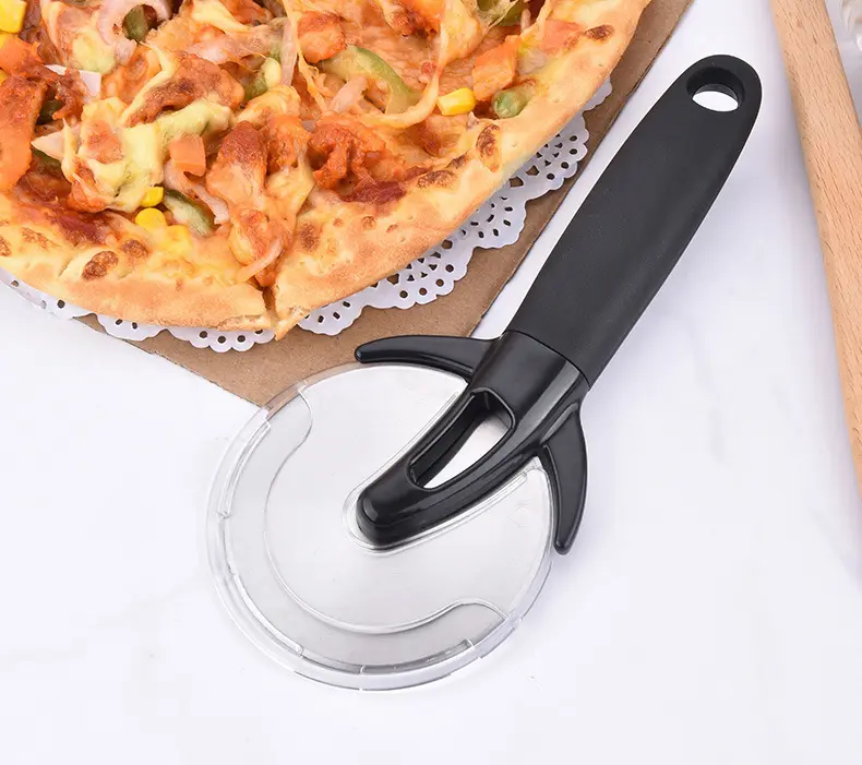 Coltello per Pizza, coltello per tagliare la Pizza in acciaio inossidabile, manico in plastica